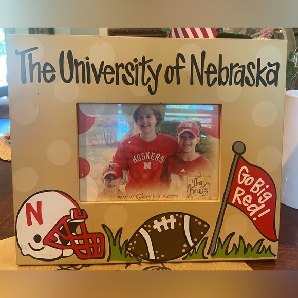 University of Nebraska Wooden Frame with dust bag Glory Haus - Picture 2 of 11